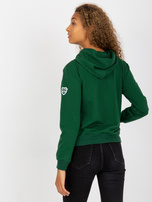 Hurt Ciemnozielona pikowana bluza bomberka z bawełny RUE PARIS