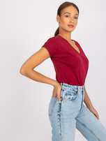 Bordowy t-shirt Emory