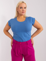 Hurt Ciemnoniebieski damski t-shirt plus size BASIC FEEL GOOD