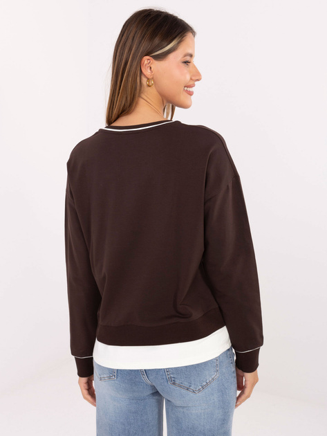 Czekoladowa bluza z okrągłym dekoltem