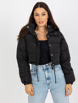 Hurt Czarna krótka kurtka zimowa z odpinanymi rękawami