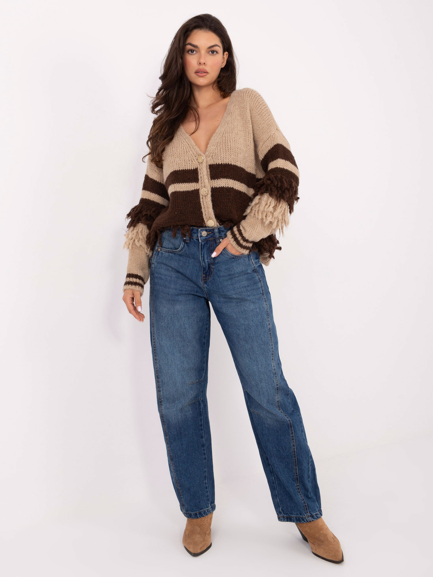 Niebieskie damskie jeansy balloon fit SUBLEVEL