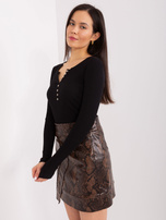 Hurt Czarna damska bluzka w prążek BASIC FEEL GOOD