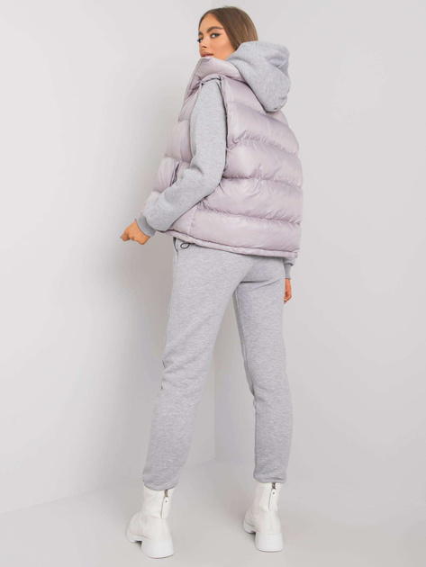 Szary komplet z kamizelką Aysel