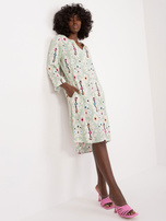 Hurt Pistacjowa letnia sukienka we wzory SUBLEVEL