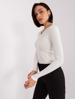 Hurt Ecru angepasstes Basic-Oberteil mit langen Ärmeln BASIC FEEL GOOD.