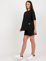 Hurt Czarny komplet letni z bluzką oversize