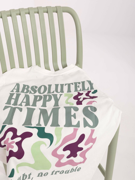 Hurt Biały damski t-shirt z bawełny SUBLEVEL