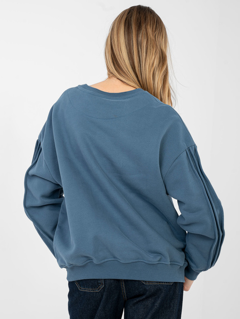 Brudnoniebieska bluza z okrągłym dekoltem NATURAL SIDE