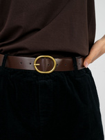 Czarne sztruksowe spodnie z nogawką 7/8