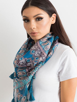 Niebieska chusta w etniczny wzór