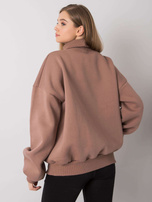 Jasnobrązowa ocieplana bluza oversize Kelly
