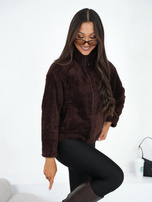 Czekoladowa damska bluza miś ze stójką