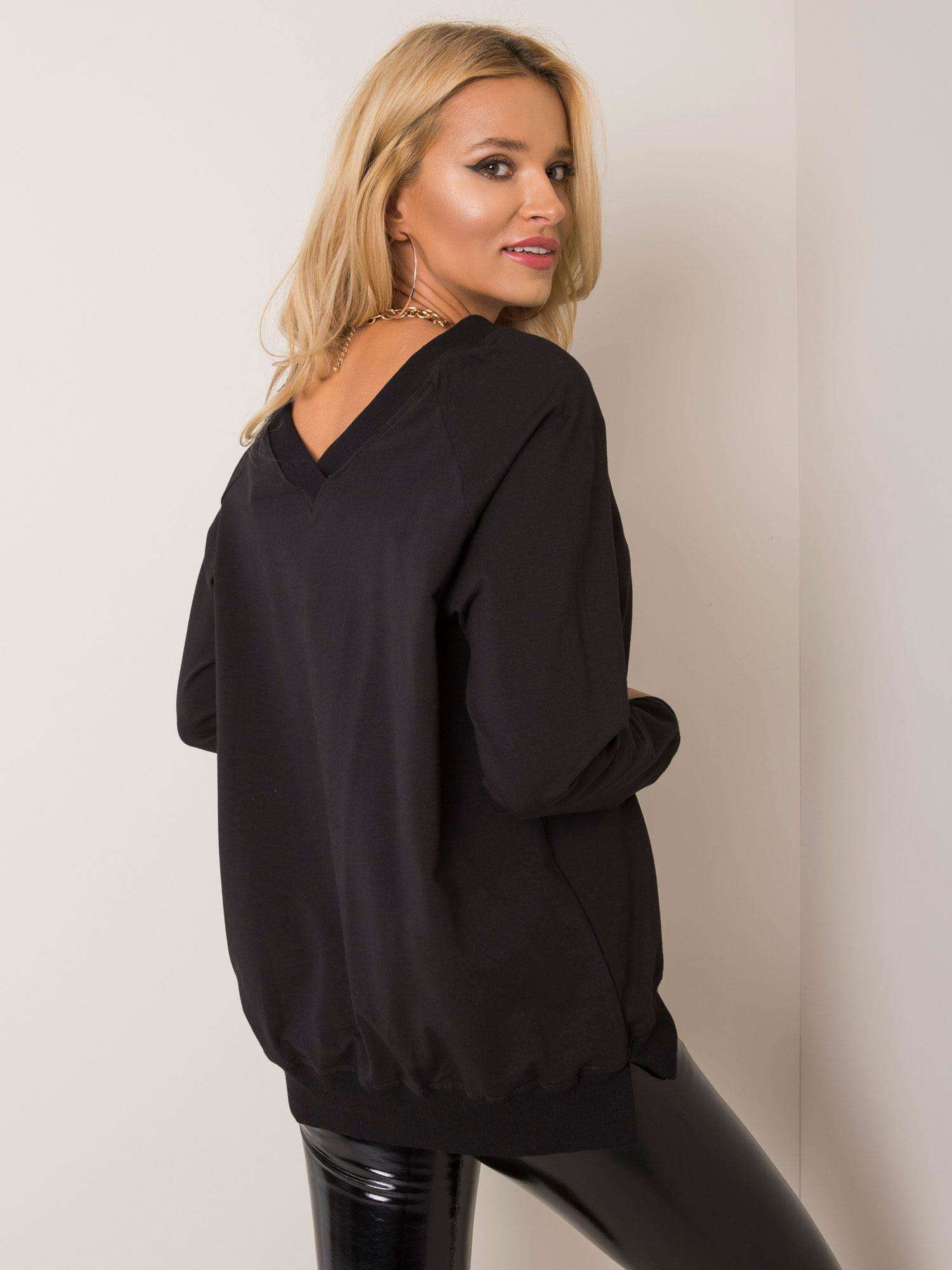 Schwarzer Hoodie Leila RUE PARIS.