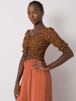 Czarna bluzka z marszczeniem Bahia RUE PARIS