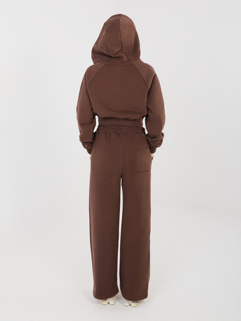 Brązowy dwuczęściowy komplet z krótką bluzą NATURAL SIDE