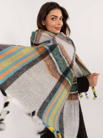 Wholesale Gray Women's Scarf with Fringes
