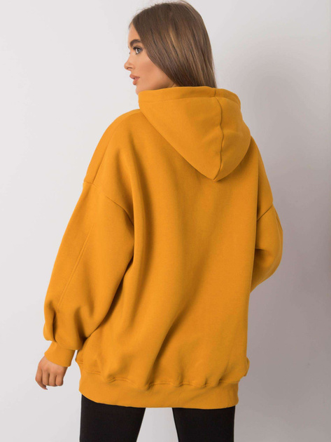 Musztardowa bluza damska z kapturem Michele
