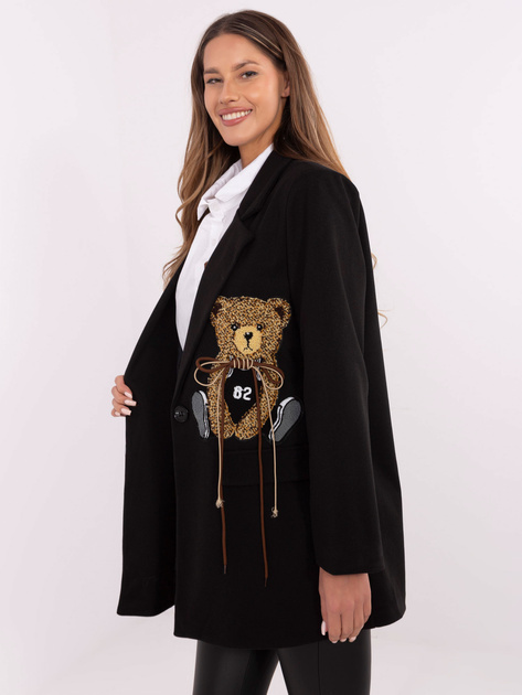 Hurt Czarna casualowa marynarka z zapięciem na guzik