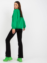 Hurt Zielona dresowa bluza bez kaptura bawełniana RUE PARIS