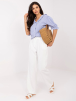 Niebieska rozpinana koszula z kołnierzykiem