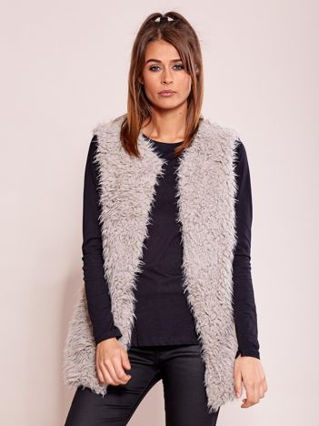 Gray fur women's vest.