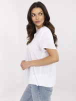 Biała luźna bluzka na co dzień SUBLEVEL