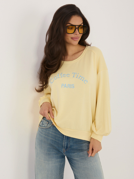 Jasnożółta damska bluza o kroju oversize RUE PARIS