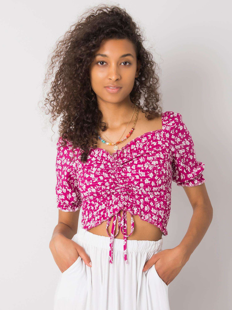 Fuksjowa bluzka we wzory Dinah RUE PARIS