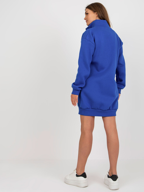Hurt Kobaltowa dresowa sukienka basic o długości mini