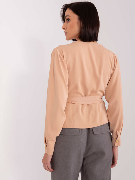 Hurt Camelowa bluzka wizytowa z wiązaniem