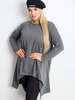 Ciemnoszara tunika plus size Andrea