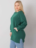 Ciemnozielona gładka bluza plus size Toledo