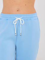 Jasnoniebieskie dresowe spodnie straight leg RUE PARIS 