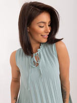 Hurtownia Pistacjowa bluzka wizytowa z wiązaniem SUBLEVEL