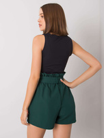 Ciemnozielone szorty z kieszeniami Destinee