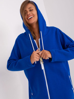 Hurt Kobaltowa rozpinana bluza basic z bawełny Stunning