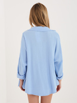 Jasnoniebieska muślinowa koszula oversize