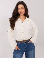 Jasnobeżowa rozpinana koszula z sztruksu