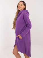 Fioletowa dresowa bluza basic z suwakiem Tina RUE PARIS 