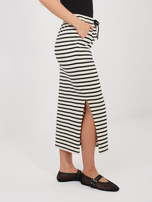 Jasnobeżowa długa spódnica z grubej bawełny SUBLEVEL 