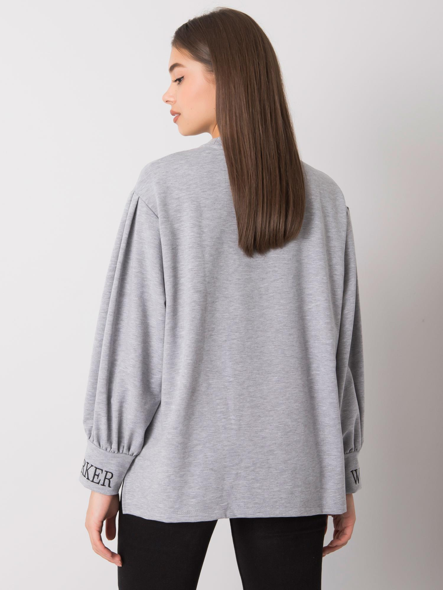 Graue Melange-Sweatshirt ohne Kapuze Laylin.