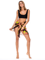 Hurt Ciemnobrązowa chusta z błyszczącą nitką