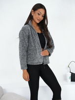 Ciemnoszara rozpinana bluza z kieszeniami