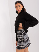 Hurt Ciemnoszara trapezowa spódnica z kieszeniami