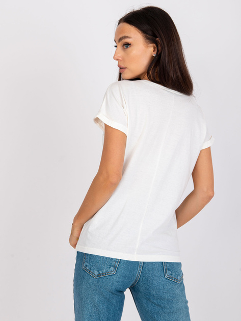 Ecru damski t-shirt z bawełny Ventura MAYFLIES