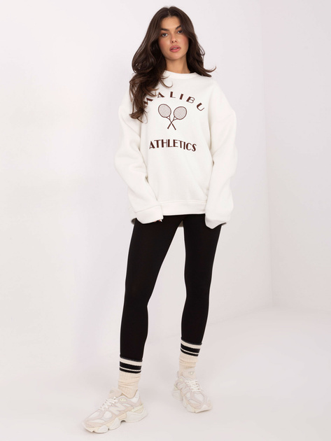 Ecru dresowa bluza oversize bez kaptura