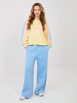Niebiesko-żółty komplet z bluzą bez kaptura RUE PARIS 