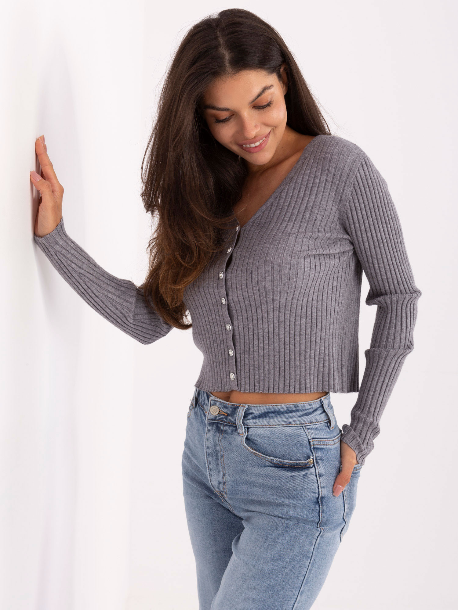Sweter ciemny szary
