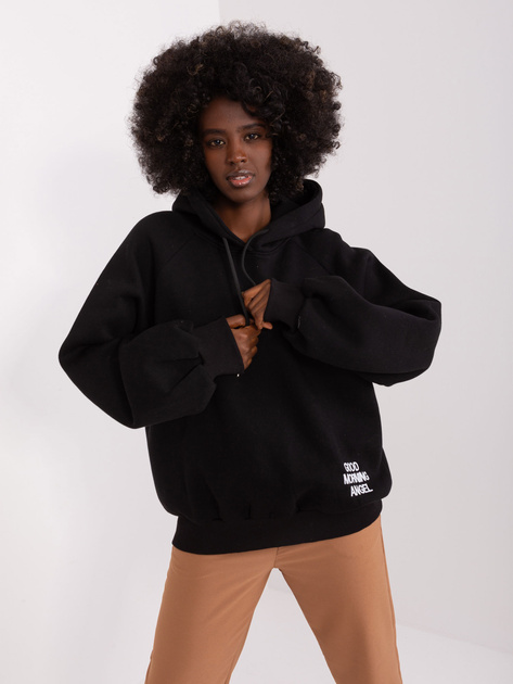 Hurt Czarna dresowa bluza oversize z kapturem Diego